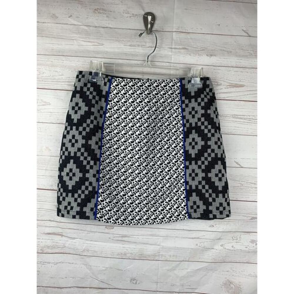 Billy By Flying Tomato Mini Skirt Womens Size Large Black & Gray Geometric Print